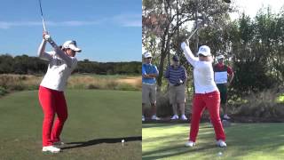 INBEE PARK   TWO SWINGS SIDE BY SIDE SYNCED   CME GOLF SWING REG & SLOW MOTION 1080p HD