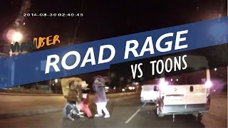 Man Versus Cartoon Charaters In Road Rage