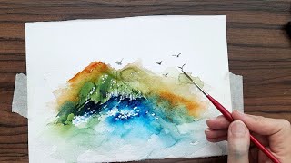 daily challenge #26 /watercolor tutorial/abstract art smooth mind /play with colors/ mixing colors