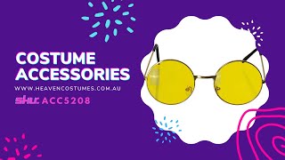 Yellow John Lennon Style Teashade Costume Glasses