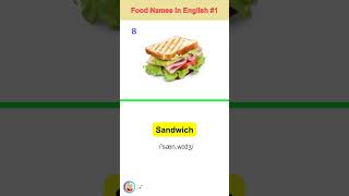 Food Names in English Part 1 #vocabulary #english #food