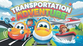 Transportation Adventure | Kids Song About Cars, Trains, Planes, and Boats.