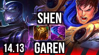 SHEN vs GAREN (TOP) | 4/1/8, 2300+ games | NA Master | 14.13