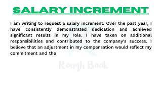 Salary Increment Letter in 1 minute | How to write Salary Increment | Rough Book #salaryincrement