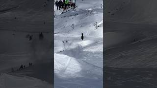 QUAD BACKFLIP ON SKIS 🤯 #ski #shorts #snow