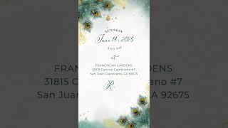 Peacock feathers Wedding video invitation. Save the date. Свадебное видео приглашение.