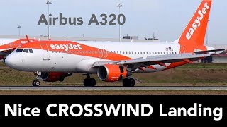 (4K) Nice A320 CROSSWIND Landing  |  EasyJet  |  #swiss001landing