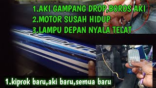 YAMAHA JUPITER Z 1,BOROS AKI,MOTOR SUSAH NYALA,LAMPU DEPAN TELAT NYALA