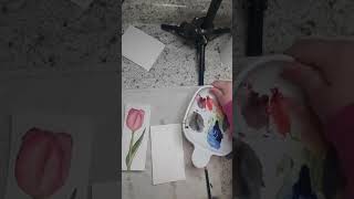 Paint a Tulip in Watercolor with three easy steps- Perfect for begginers