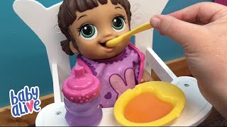 Morning Routine with Baby Alive Breakfast Time Baby Doll Feeding