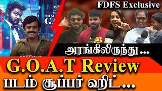 GOAT movie tamil review and audience Rating -  The Greatest of All Time First Day review