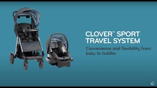 Clover Sport Travel System With LiteMax Sport Rear-Facing Infant Car Seat