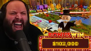 WE GOT OVER 100X ON THE MONOPOLY WHEEL LIVE GAME!