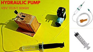 Mini hydraulic pump || How to make a hydraulic pump