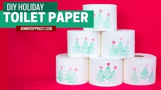 DIY Stamped Toilet Paper Rolls