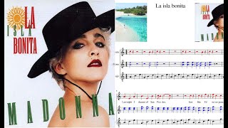 La isla bonita. Madonna. Partitura.