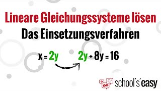 Einsetzungsverfahren – Lineare Gleichungssysteme lösen