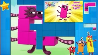 Numberblocks game puzzle level 8 - Number eight octoblock.