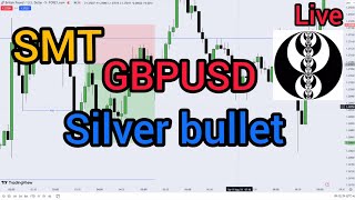 today GBPUSD silver bullet live trade using ict strategy Explained in Malayalam