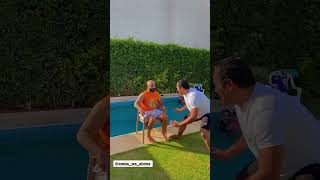 وقعني في حمام السباحه 😱 #shorts