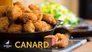 Recette de beignets de canard croustillants, sauce aigre-douce et salade de mangue