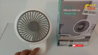 recensione Ventilatore USB Ricaricabile,5000mAh;3Velocità;Rotazione 360°con Clip