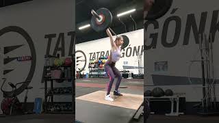 43 kg no feet snatch PR