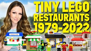 Tiny LEGO® Restaurants: Snack Bar, Burger Stand, Pizza To Go, and Sandwich Shop Reviews 1979-2022