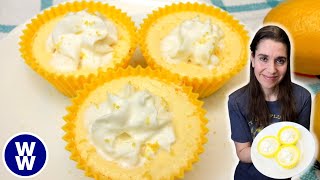 EASY Mini Lemon Cheesecakes🍋 Lightened Up WW Dessert Recipe! Weight Watchers-With Calories & Macros