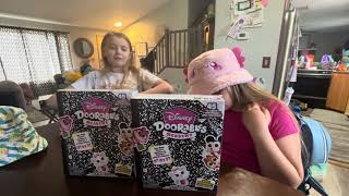 Unboxing Disney Doorables Academy Mystery Toys with Evelyn and Grace!