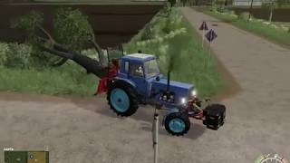 Перетягивание Дерева Farming Simulator 19