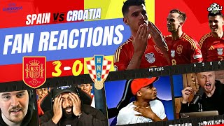 Spain DESTROY Croatia! Fans reactions to Spain 3-0 Croatia. #euro2024