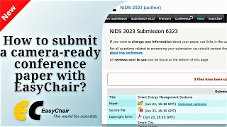 How to submit a camera ready conference paper with EasyChair ?