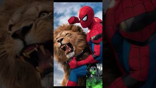 Superheroes Vs lion King🦁👑 || All Characters #shorts #marvel #avengers #lion