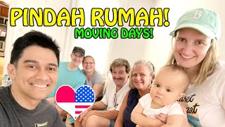 Pindah ke rumah baru dibantu 4 mertua BULE | Moving Days! | Indonesian - American Couple