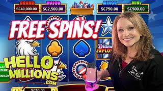 Free Spins & Big Wins on Hello Millions Social Casino!