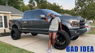 I Let My Wife Drive My Lifted Truck For The First Time. *** Very Nervous