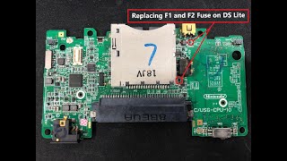 Replacing F1 and F2 fuses on Nintendo DS lite