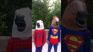 Spiderman and Superman prank on spiderman #shorts