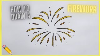 How to draw a firework 🎆✏️