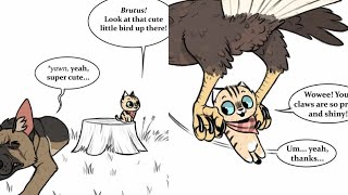 "Brutus look at that cute little bird up there".||Pxie brutus new funny comic made your entire day||