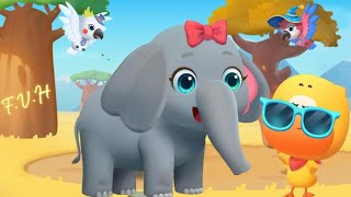 Baby Panda's World Of Science #12 - Why do Elephants Have Long Trunks? | Baby Bus Games