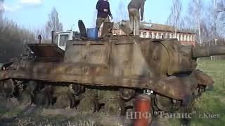 Starting russian tank after 70 years