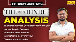 The Hindu Newspaper Analysis for CLAT 2025 | 25 September 2024 | Daily Current Affairs for CLAT 2025