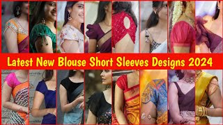 "New Short Sleeves Blouse Designs 2024 | Trending Styles & Ideas" #trending #viral #blousedesign