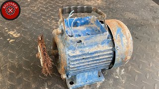 Restore Rusty Old 750W Electric Motor | Electric Motor Restoration Videos