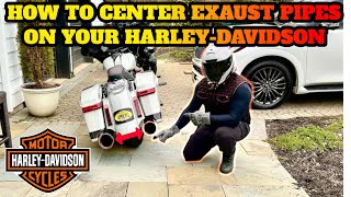 HOW TO CENTER EXHAUST PIPES ON A HARLEY DAVIDSON STREET GLIDE!