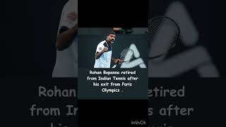 Did he retire from Indian Tennis? #parisolympics2024 #tennis #rohanbopanna #shorts #ytstudio