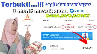 Review Apk POLARIS,Penarikan 1 menit langsung masuk DANA//Terlegit 2021