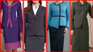 *",Tailored Jacket and Blouse Combo for the Office Modern Power Suit with a Feminine Touch//2024*',,